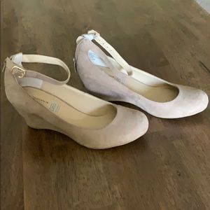 Neutral Suede Wedges